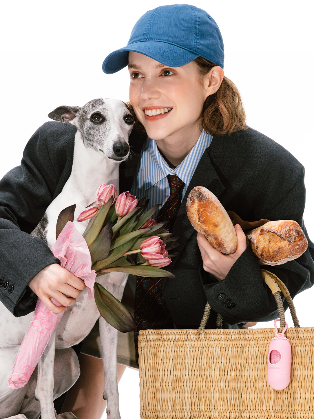 Cherry Blossom Pet Poop Bags with Dispenser