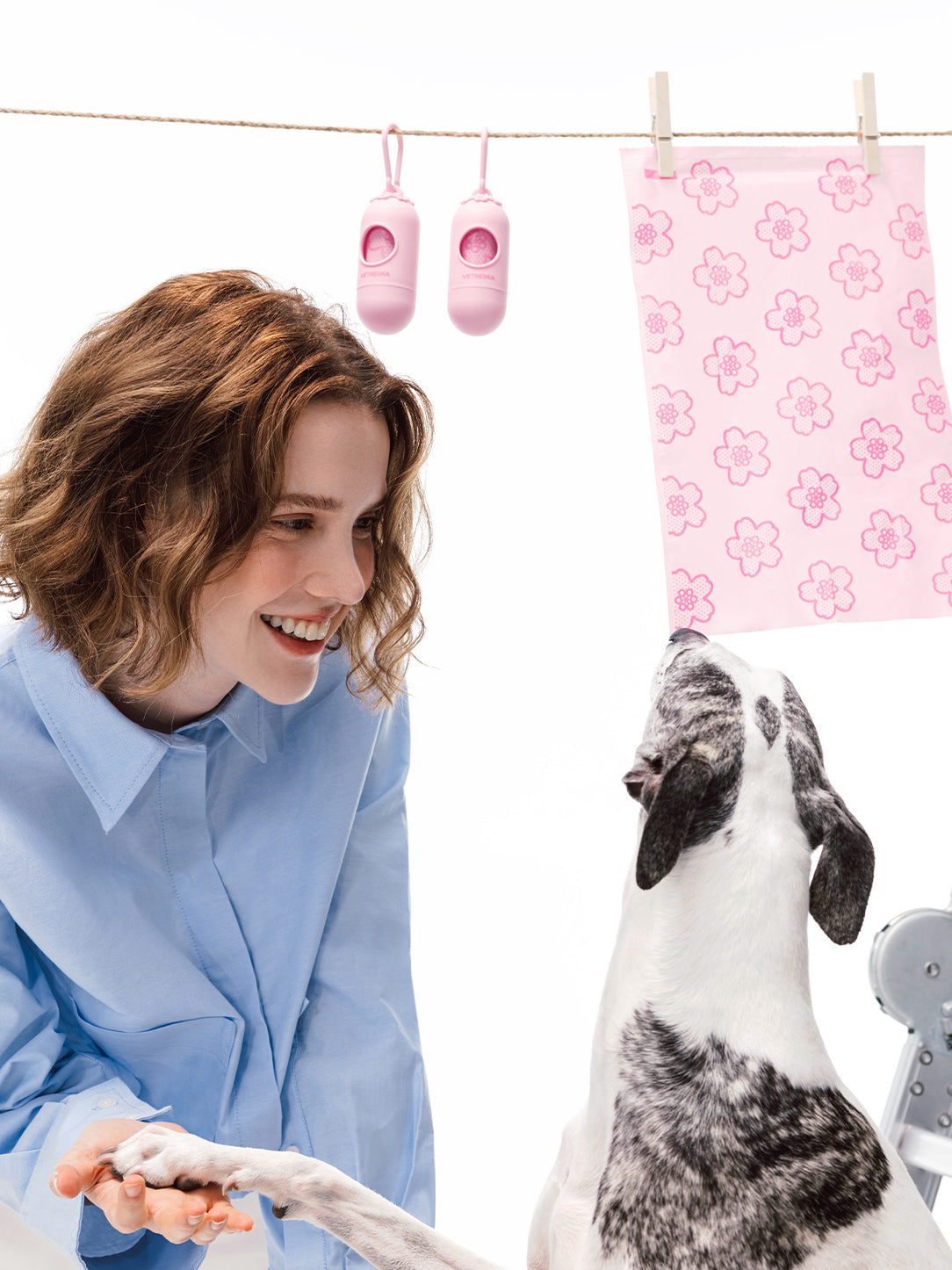 Cherry Blossom Pet Poop Bags with Dispenser